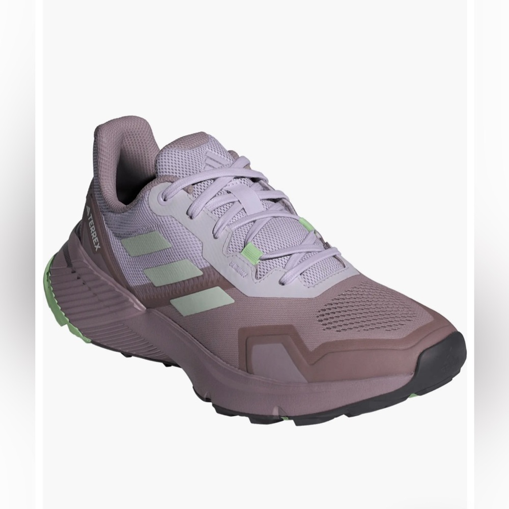 Adidas Womens Terrex Soulstride Sneaker, Fig/Jade/ Semi Green Spark, Sz 8.5 GUC!